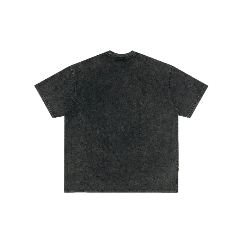 Retro Washed 100% Cotton T Shirt-1