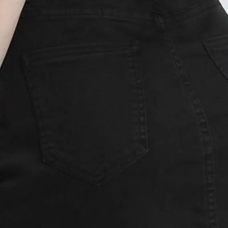 Fashionable Plain Denim Casual Skirt Women-6