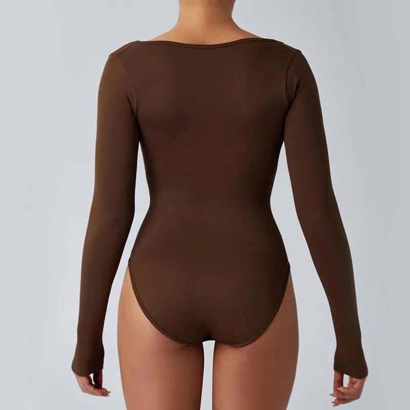 Fashionable Basics Nylon Bodysuit Women-5