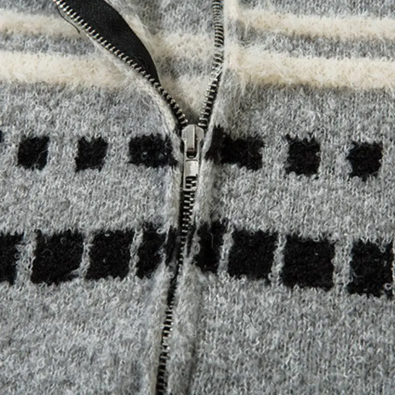 Retro Trendy Dense Loop Yarn Sweater-4