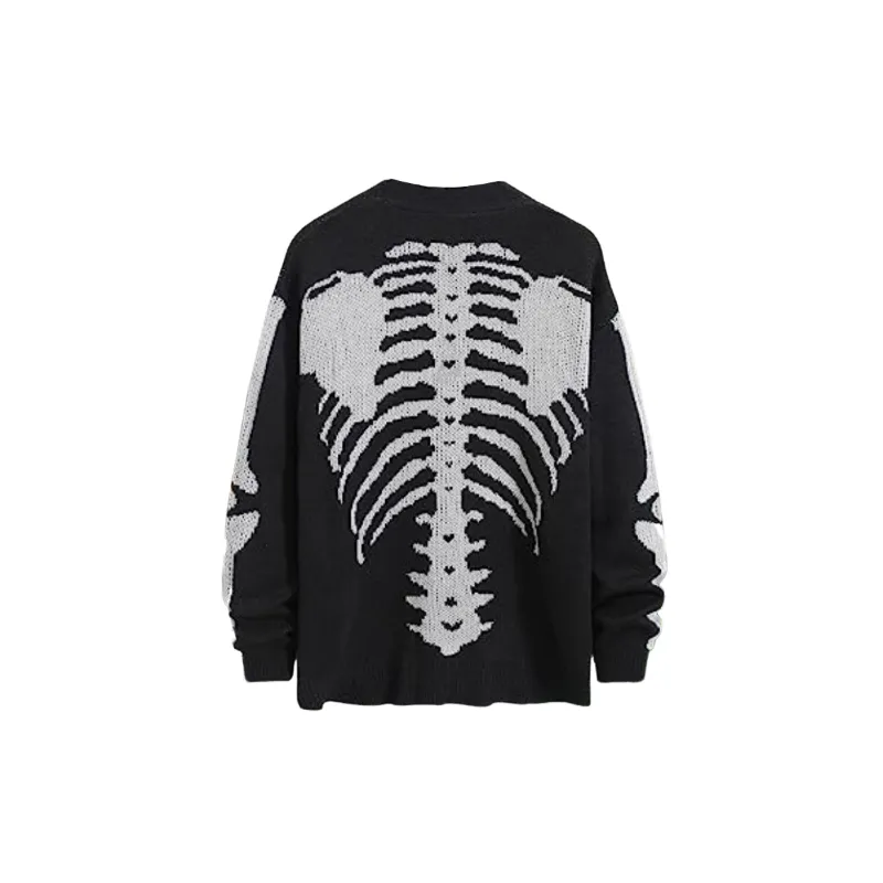 Street Skull Acrylic Fibres Sweater-1