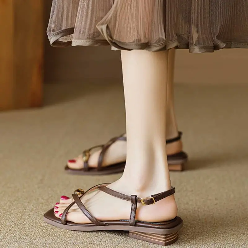 Casual Plain Roman Sandals-7