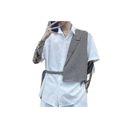 Fake Two-Piece Short-Sleeved Shirt