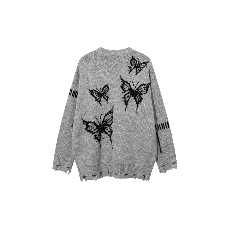 Fashionable Butterfly Polyester Sweater-1