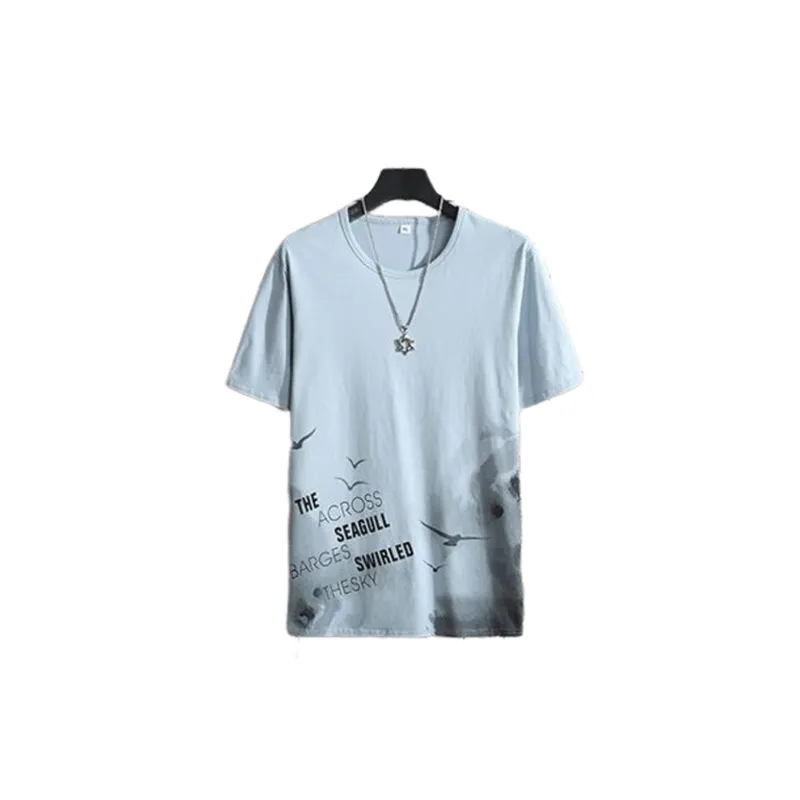New Trendy Short Sleeved T Shirt   Casual Large Size Two Sets-2