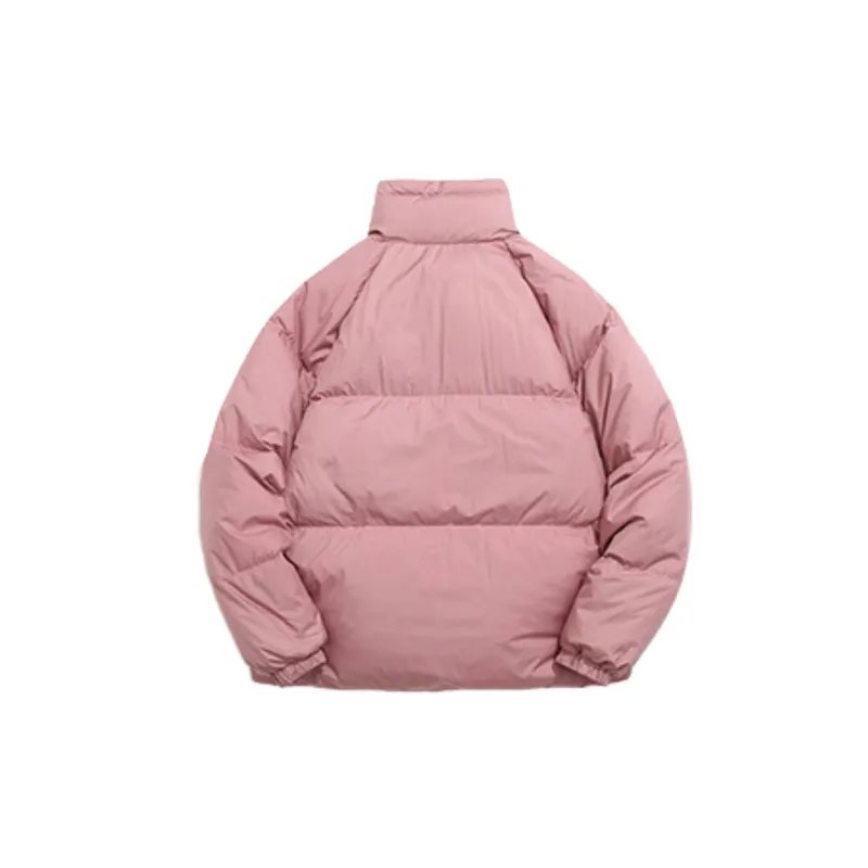 Casual Plain White Duck Down Jacket-1