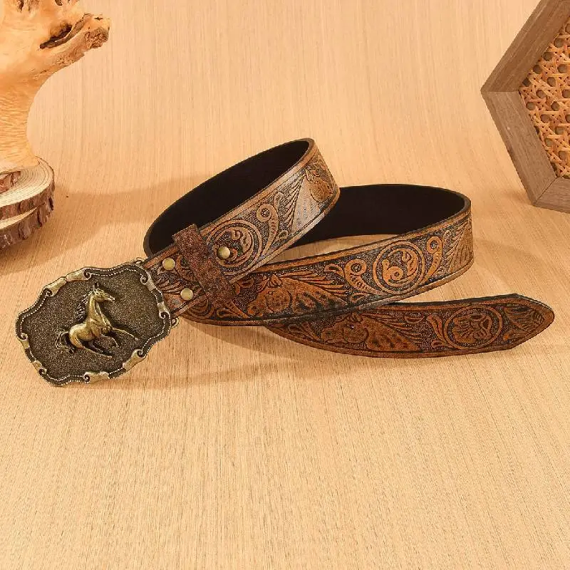Retro Fashionable Leather Belt Women-2
