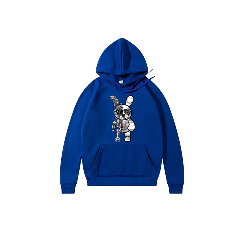 Mechanical Rabbit Printing Comfortable Hoodie-4