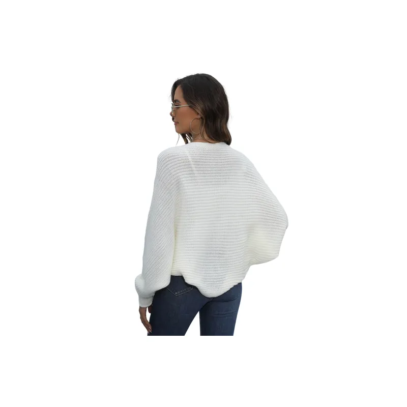 Casual Plain Acrylic Fibres Knitwear Women-5