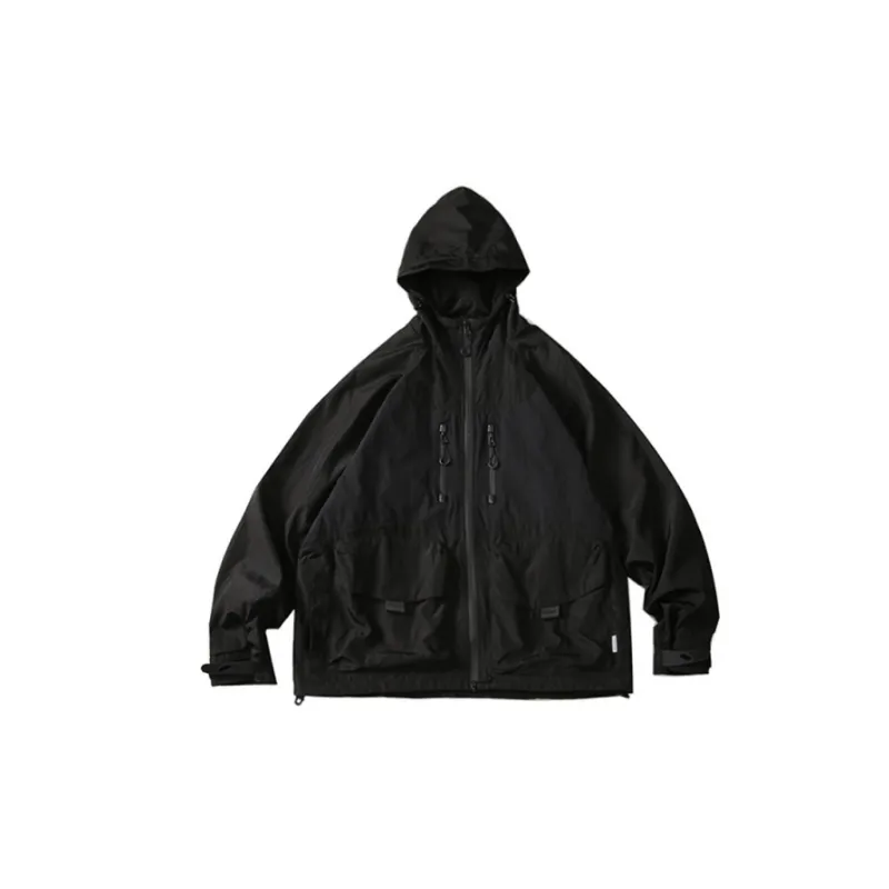 Multicolor Hooded Stitching Casual Jacket-6