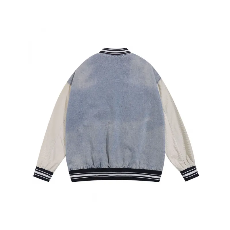 Cute Embroidery Funky Denim Jacket-1