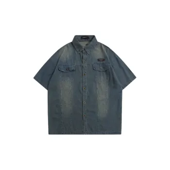 Retro Loose Denim Shirt Unisex