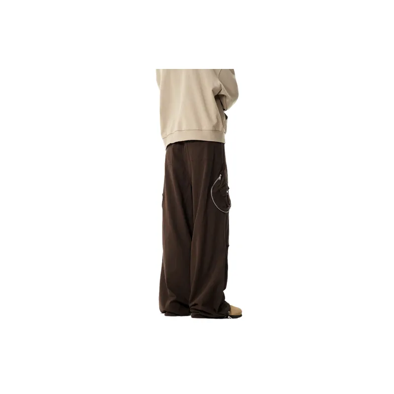 Street Simple Denim Cargo Pants-2