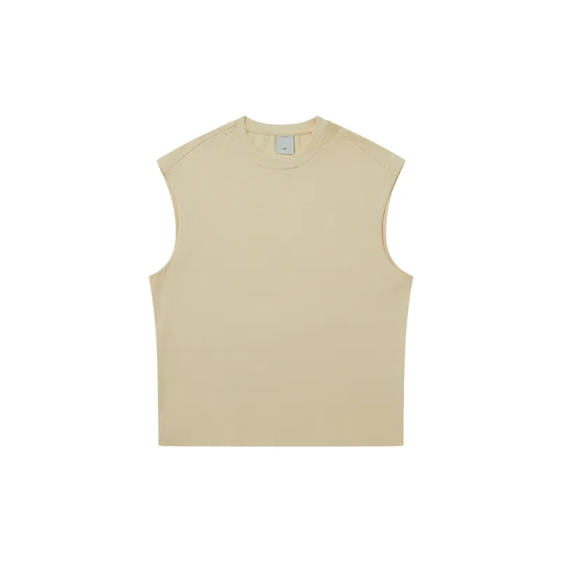 Sporty Plain Cotton Vest-4