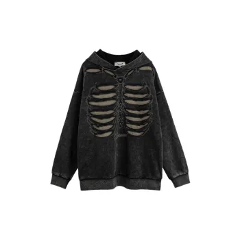 Retro Loose Terry Fabric Hoodie