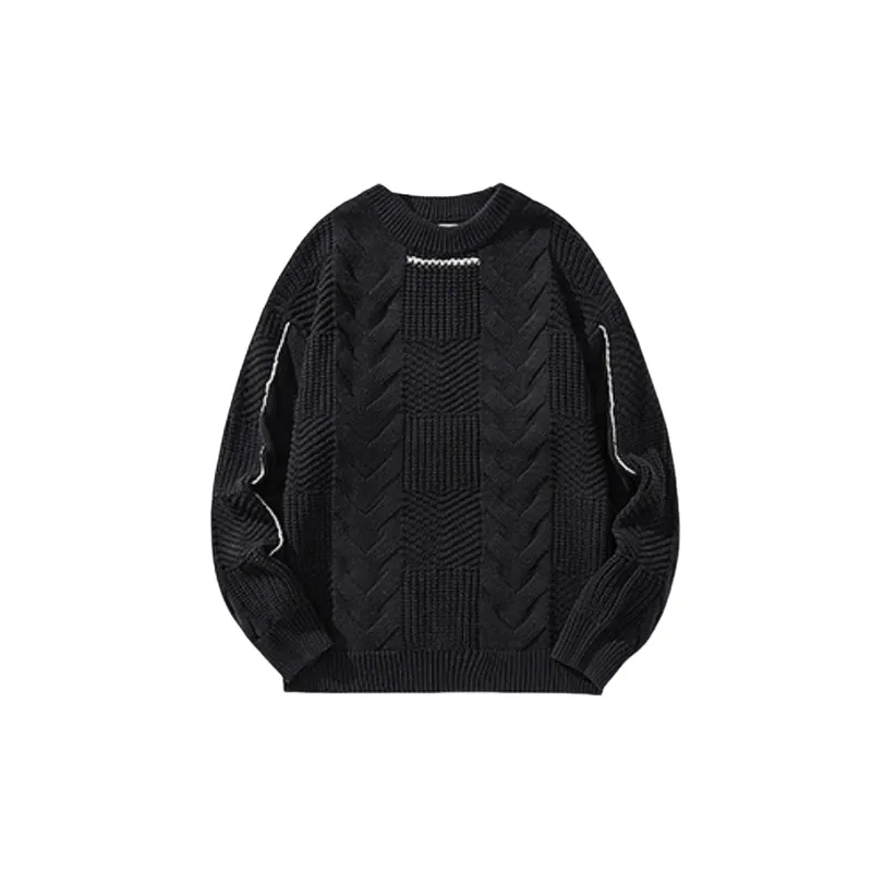 Retro Loose Cotton Sweater-4