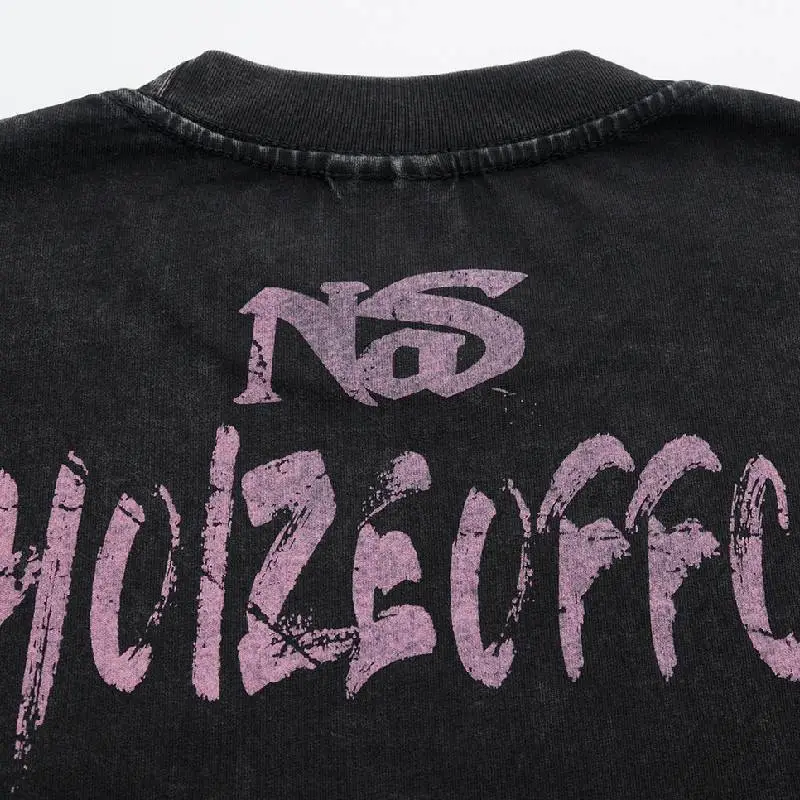 Retro Washed 100% Cotton T Shirt-2