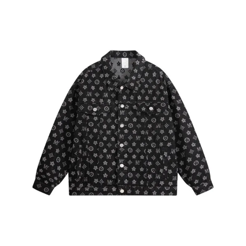 Fashionable Printed Denim Jacket