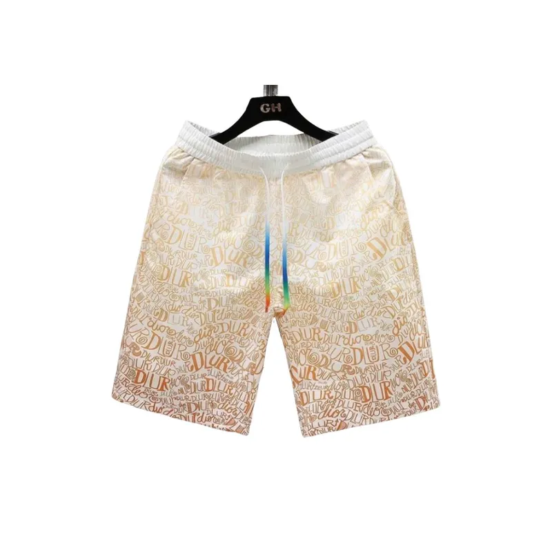 Loose Trend Printed Gradient Leisure Pants-5