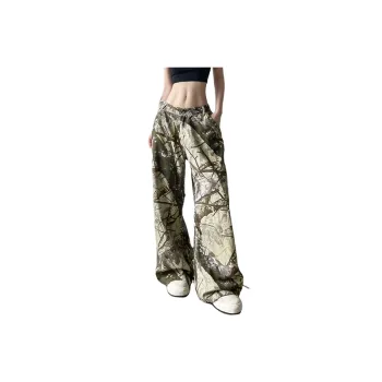 Retro Print Loose Jeans Women