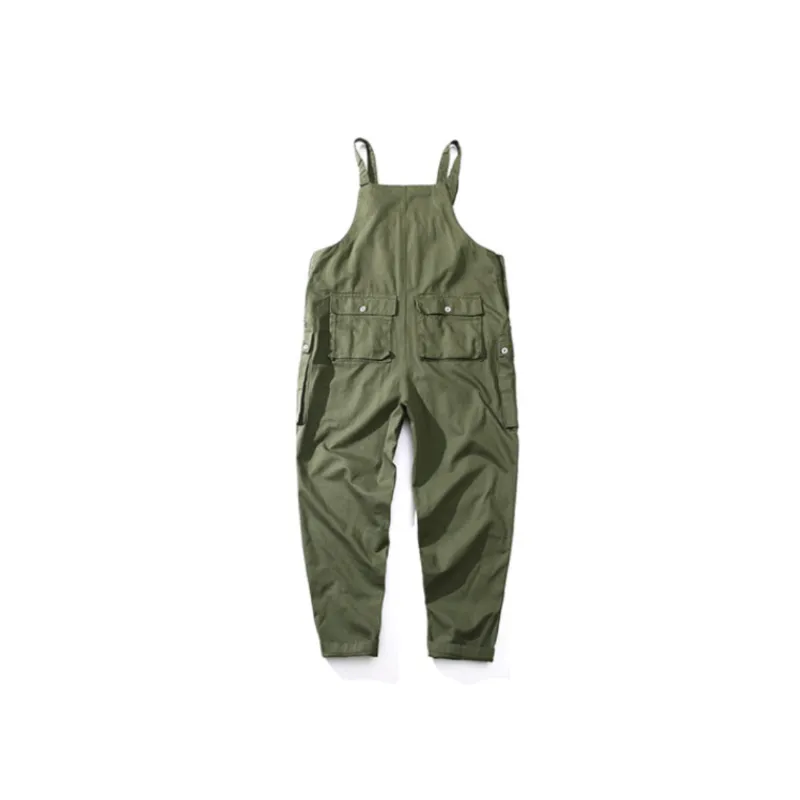 Retro Loose Blended Synthetic Fabrics Overall-1