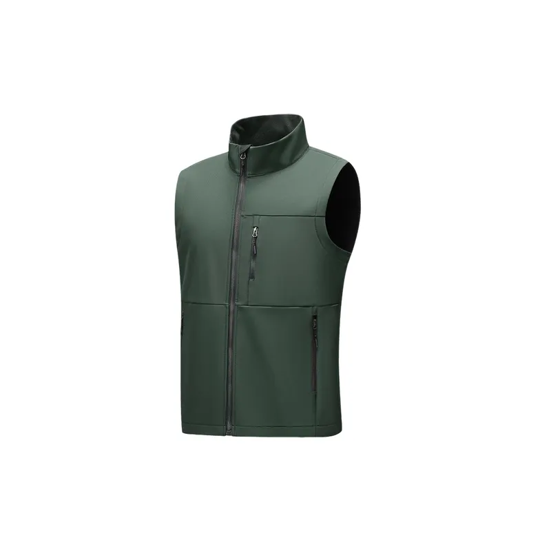 Casual Plain Blended Synthetic Fabrics Vest-5
