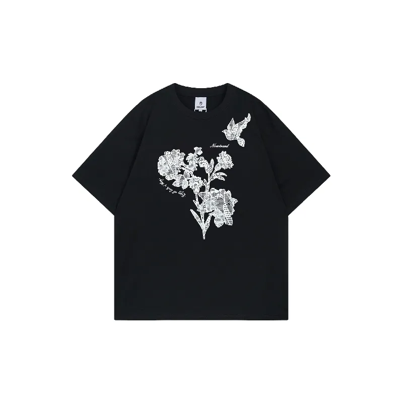 Fashionable Embroidery Cotton T Shirt Unisex-0