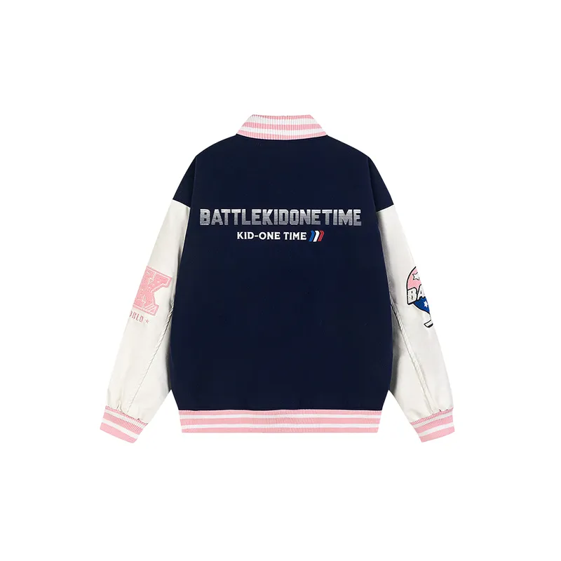Casual Loose Cotton Baseball Jersey-3