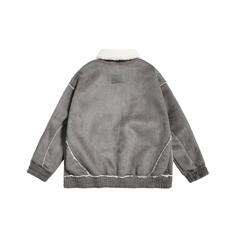 Retro Contrast Color Quilted Jacket-1
