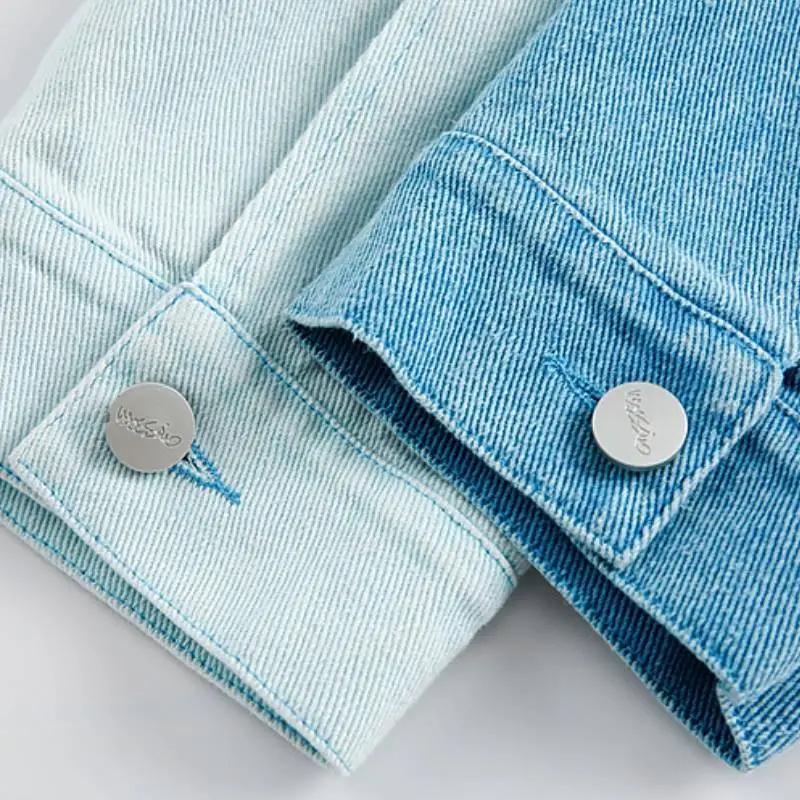 Trendy Plain Denim Jacket-3