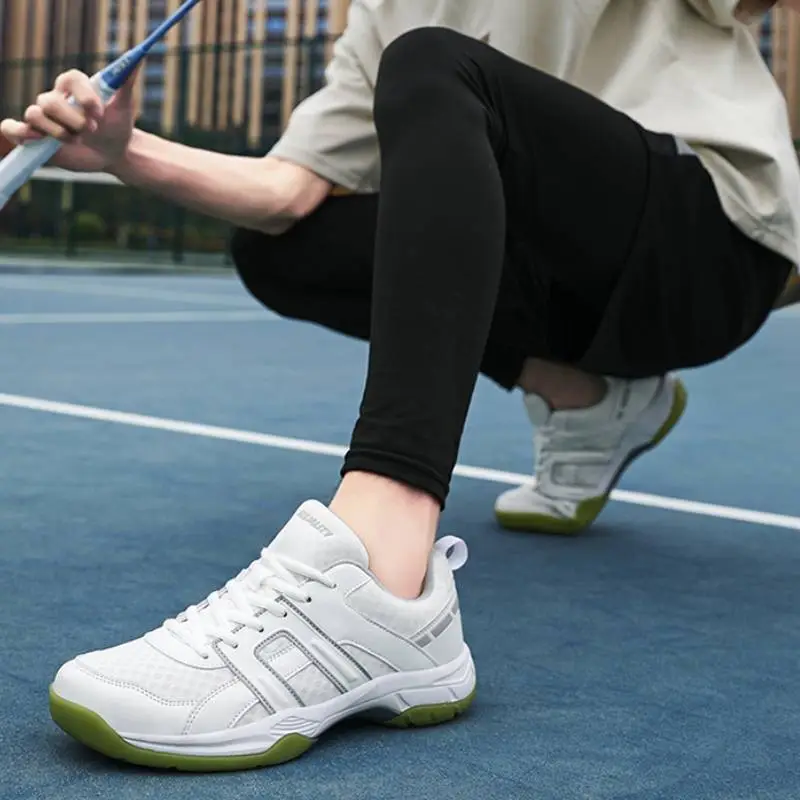 Sporty Striped Badminton Shoes-8