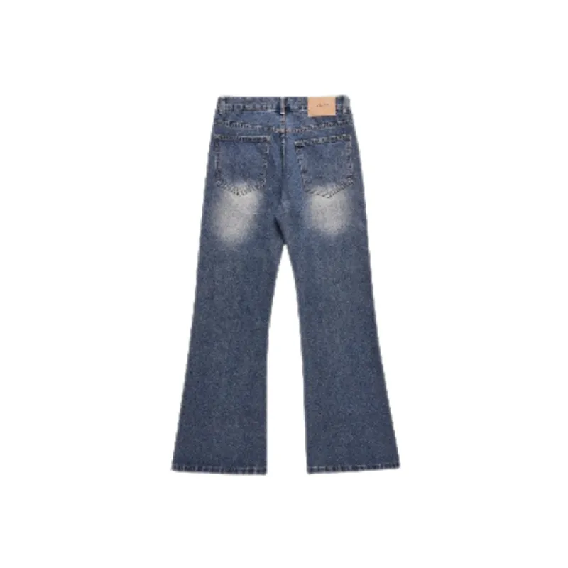 Retro Washed Straight Leg Jeans-1