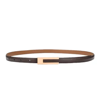 Retro Plain Leather Belt Women