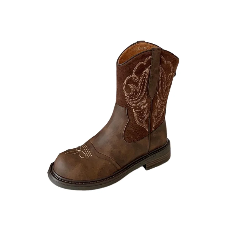 Retro Embroidery Martin Boot-0