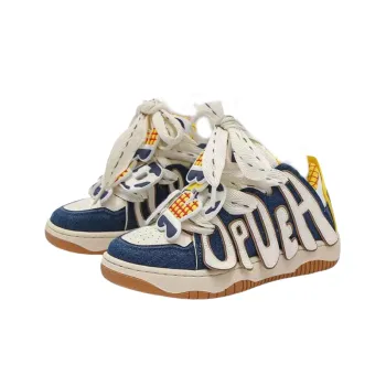 Letter Niche Trendy Thick Bottom Board Shoes