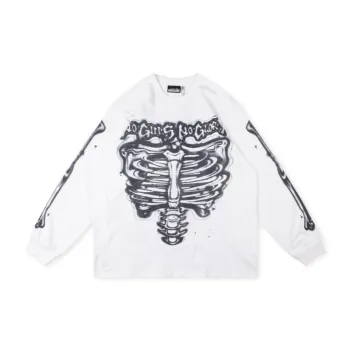 Skull Print Long Sleeve T shirt