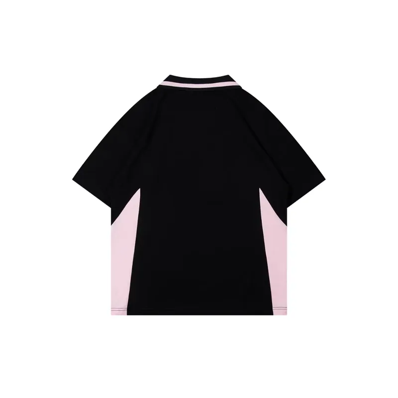 Trendy Splicing Contrast Color T Shirt-1