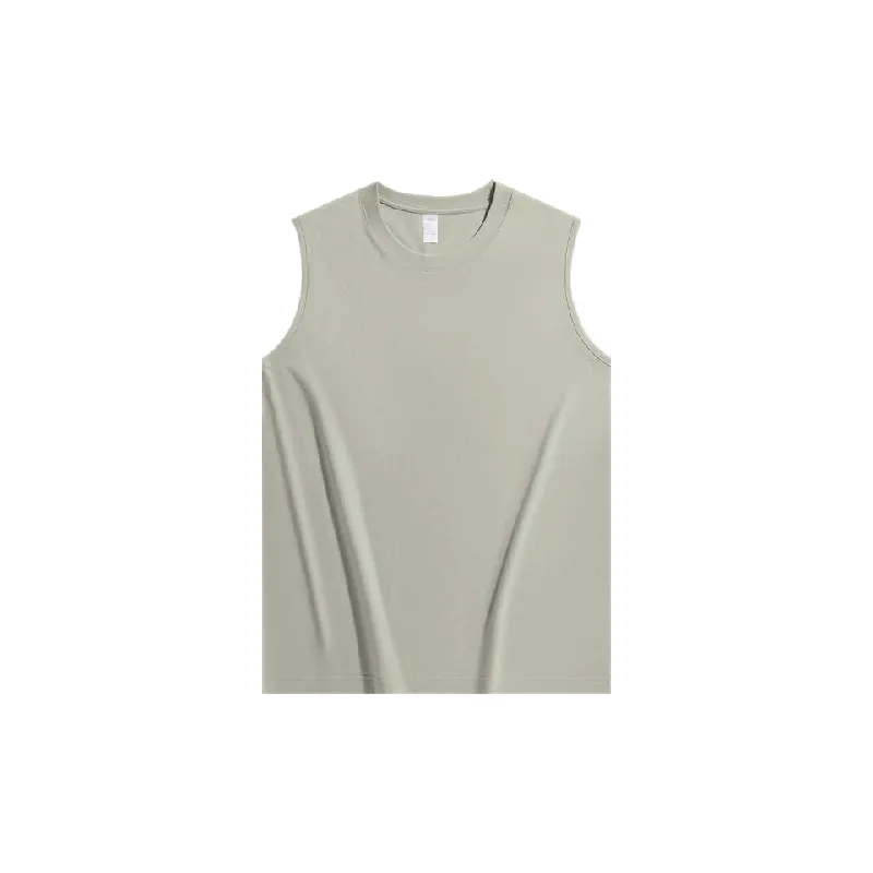 Retro Plain Cotton Vest-0