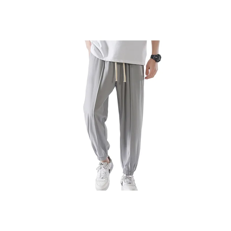 Sporty Loose Polyester Casual Pants-2