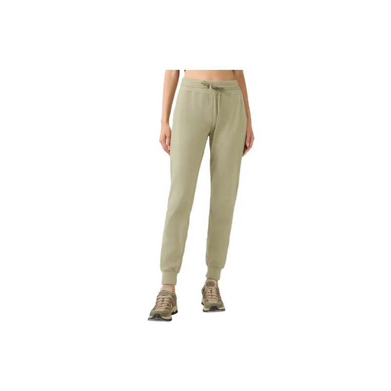 Casual Plain Cotton Blended Fabric Cotton Blended Fabric Sports Pants Women-0