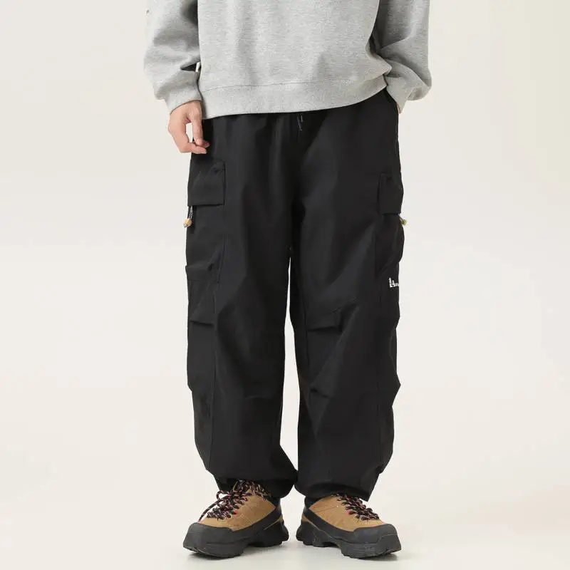 Fashionable Simple Blended Synthetic Fabrics Casual Pants-4