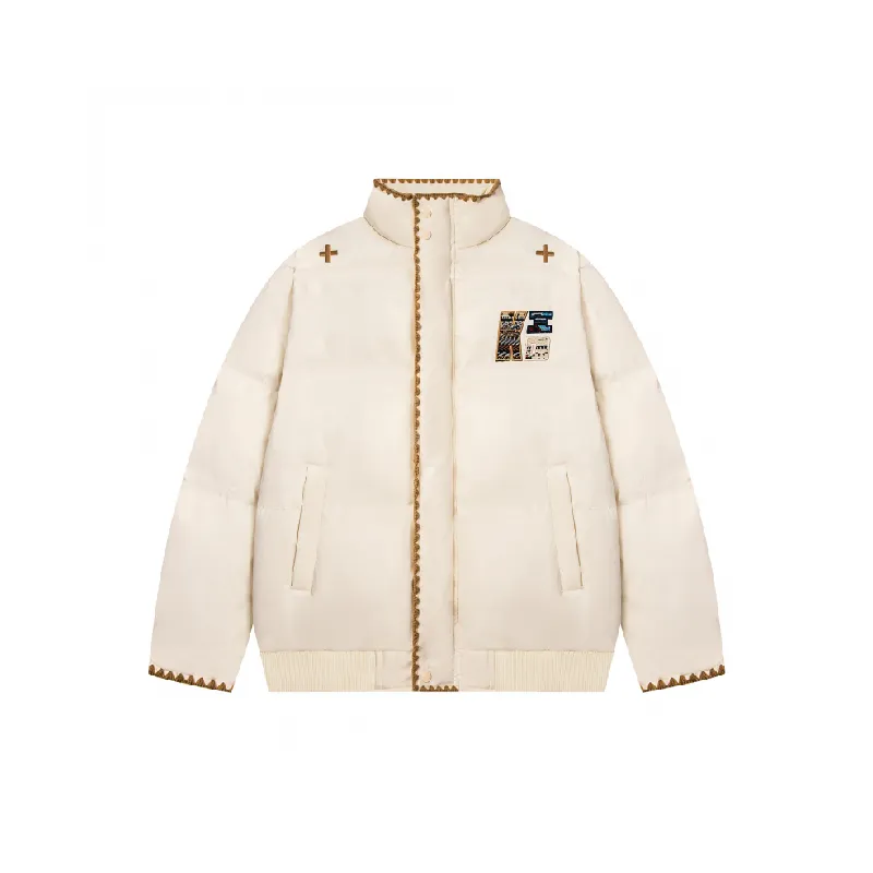 Retro Embroidere Blended Synthetic Fabrics Quilted Jacket-7