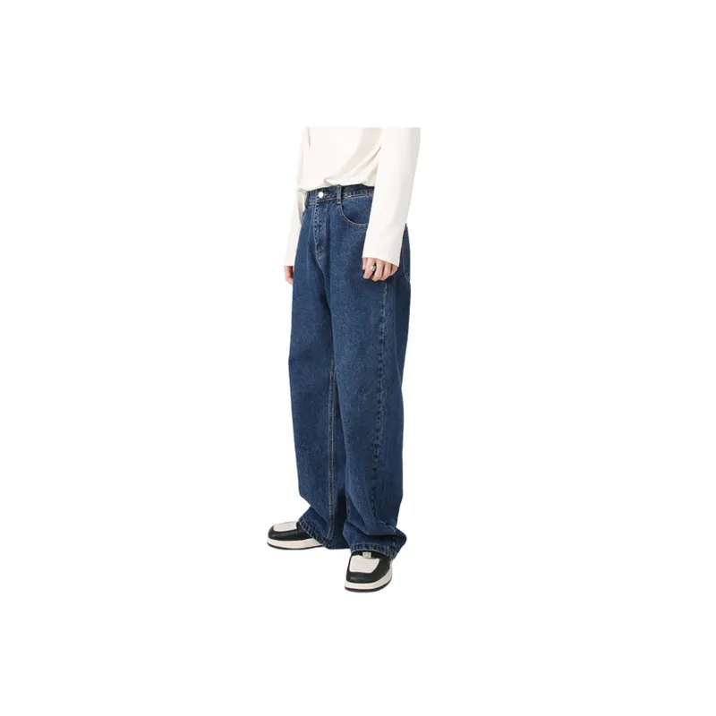 Loose Straight Leg Jeans-4