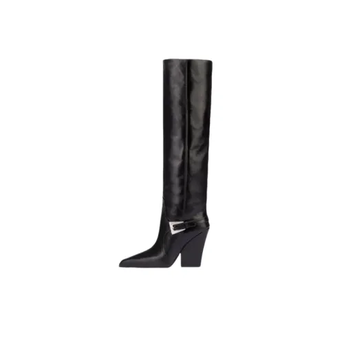 Elegant Metal Knee High Boots