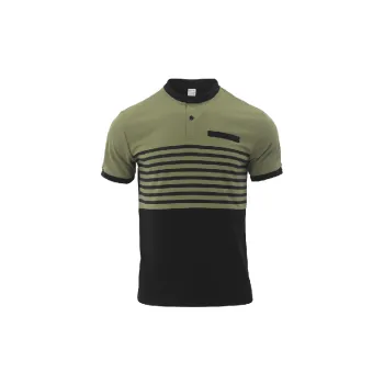 Fashionable Prin Cotton Blended Fabric Polo