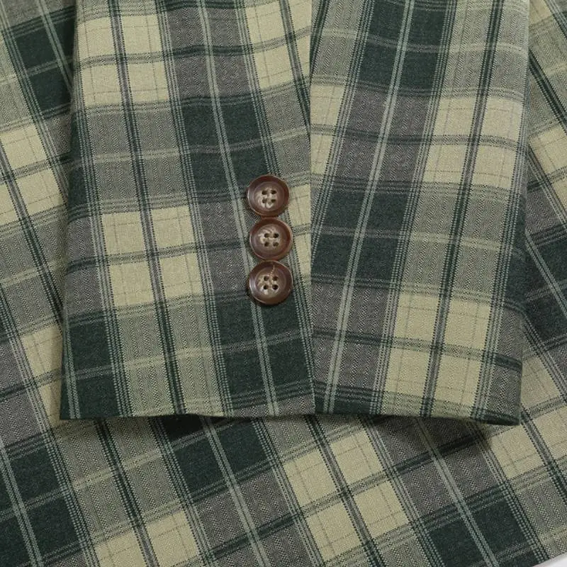 Retro PlaidBusiness Suit-3