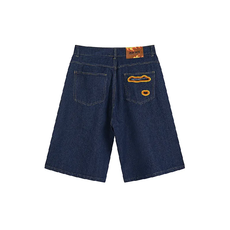 Casual Loose Denim Shorts-5