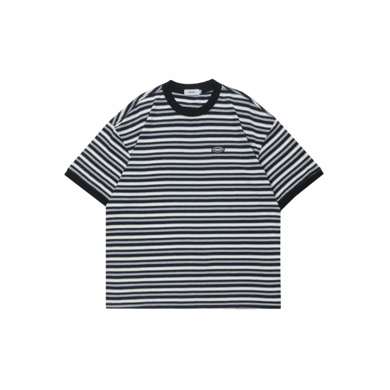 Street Loose Cotton Blended Fabric T Shirt-0