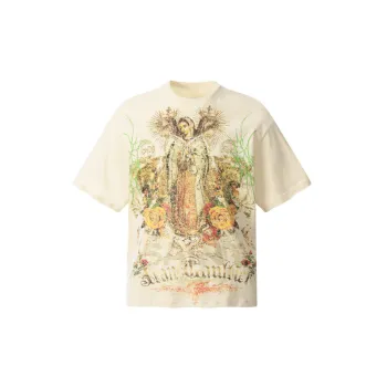 Retro Vintage Cartoon Print Short Sleeved T Shirt