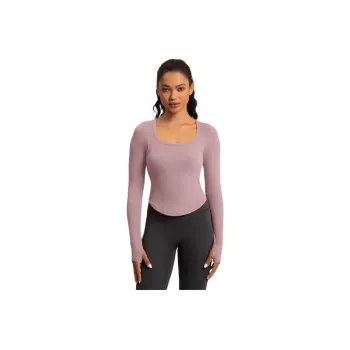 Sporty Long Sleeve Viscose T Shirt Women